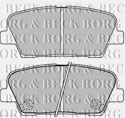 BORG & BECK bbp2238 -  Комплект тормозных колодок, дисковый тормоз